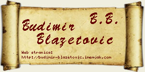Budimir Blažetović vizit kartica